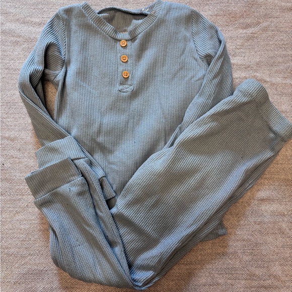 BearPaw Kids Pajama Set in Cozy Blue - Picture 1 of 2